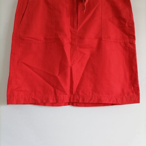 Talbots Womens Bright Red Y2K Whimsigoth Linen Blend A-Line Mini Skirts Size 14 - Picture 3 of 7